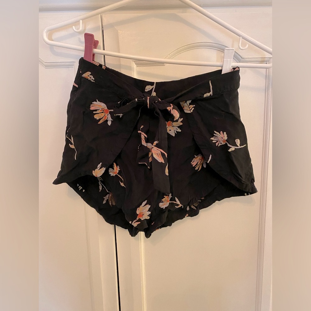 Floral wrap shorts